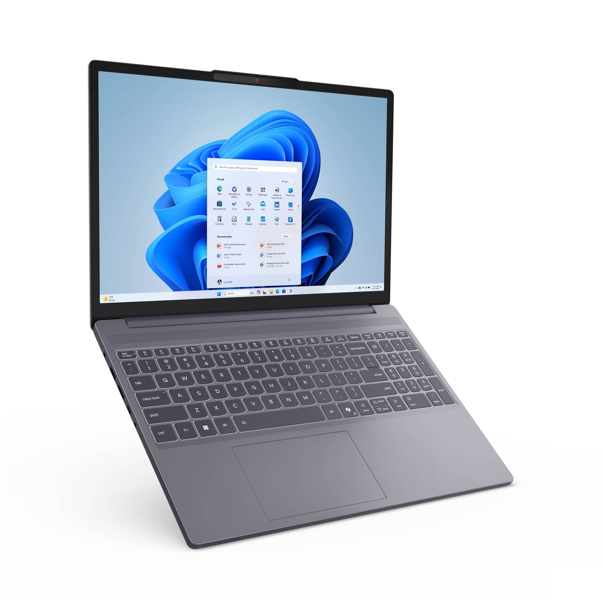 Lenovo IdeaPad Slim 3 15ARP10 AMD Ryzen™ 5 150 Laptop 38,9 cm (15.3") WUXGA 8 GB DDR5-SDRAM 512 GB SSD Wi-Fi 6 (802.11ax) Windows 11 Home Grijs Belgisch