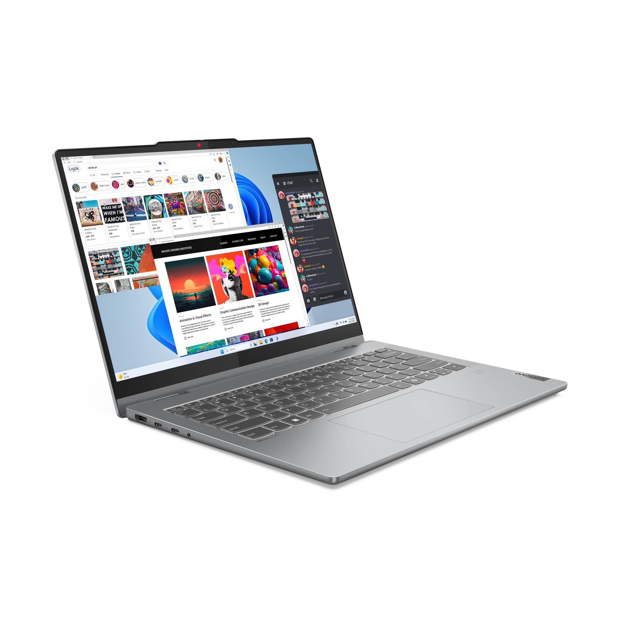 Lenovo IdeaPad 5 2-in-1 Intel® Core™ i5 i5-13420H Hybride (2-in-1) 35,6 cm (14") Touchscreen WUXGA 16 GB LPDDR5x-SDRAM 512 GB SSD Wi-Fi 6 (802.11ax) Windows 11 Home Grijs
