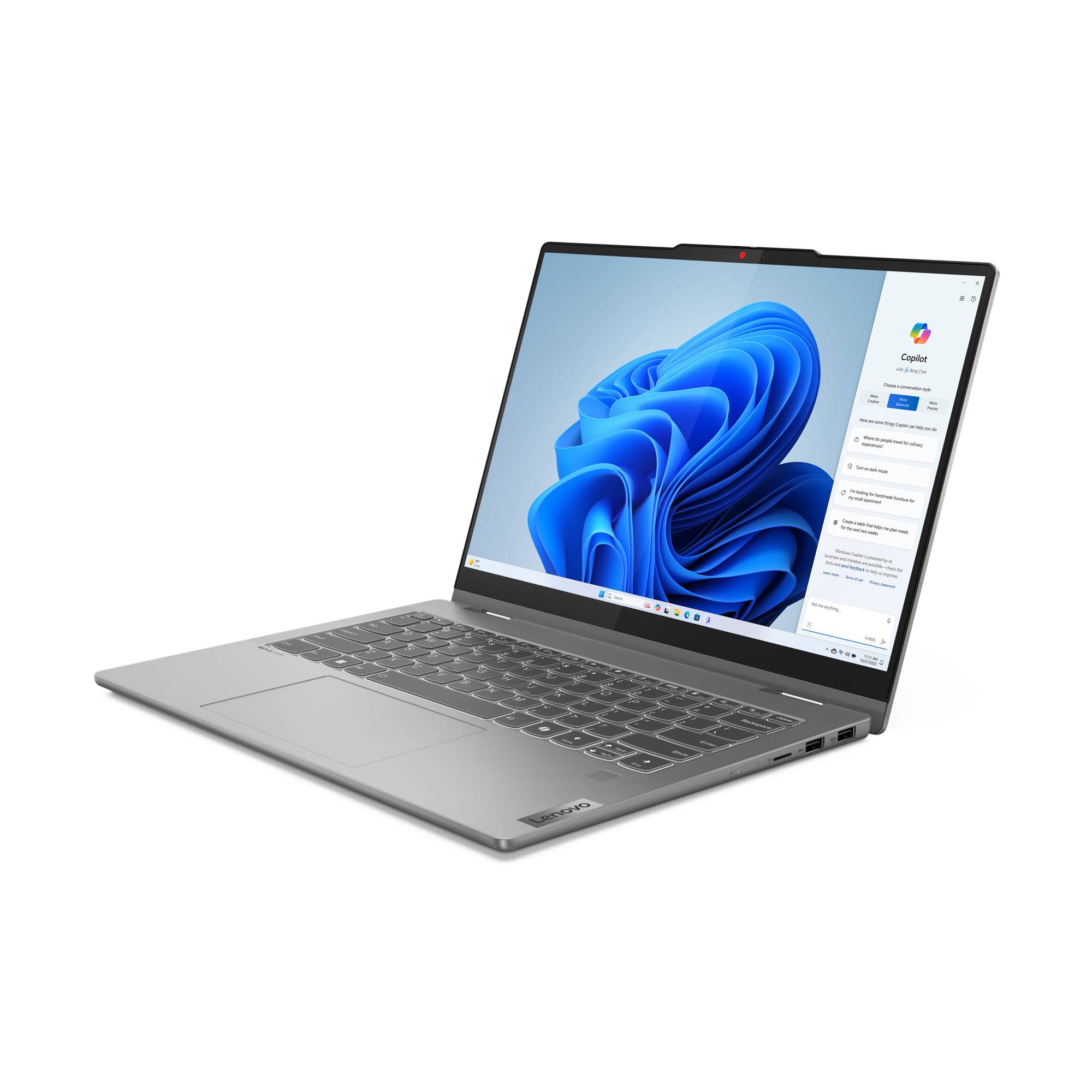 Lenovo IdeaPad 5 2-in-1 Intel® Core™ i5 i5-13420H Hybride (2-in-1) 35,6 cm (14") Touchscreen WUXGA 16 GB LPDDR5x-SDRAM 512 GB SSD Wi-Fi 6 (802.11ax) Windows 11 Home Grijs