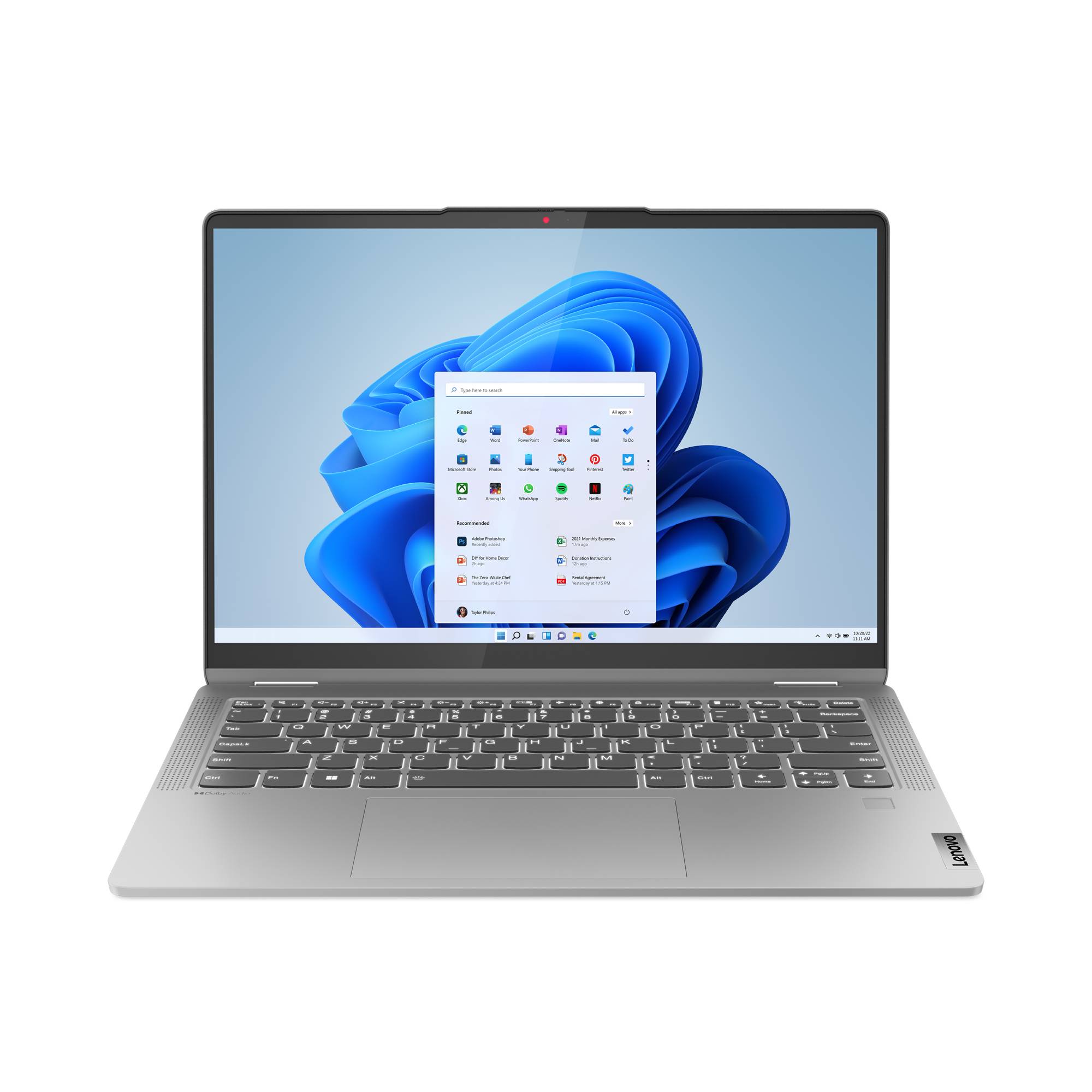 Lenovo IdeaPad Flex 5 AMD Ryzen™ 5 5625U Hybride (2-in-1) 35,6 cm (14") Touchscreen WUXGA 16 GB LPDDR4x-SDRAM 512 GB SSD Wi-Fi 6 (802.11ax) Windows 11 Home Engels Grijs