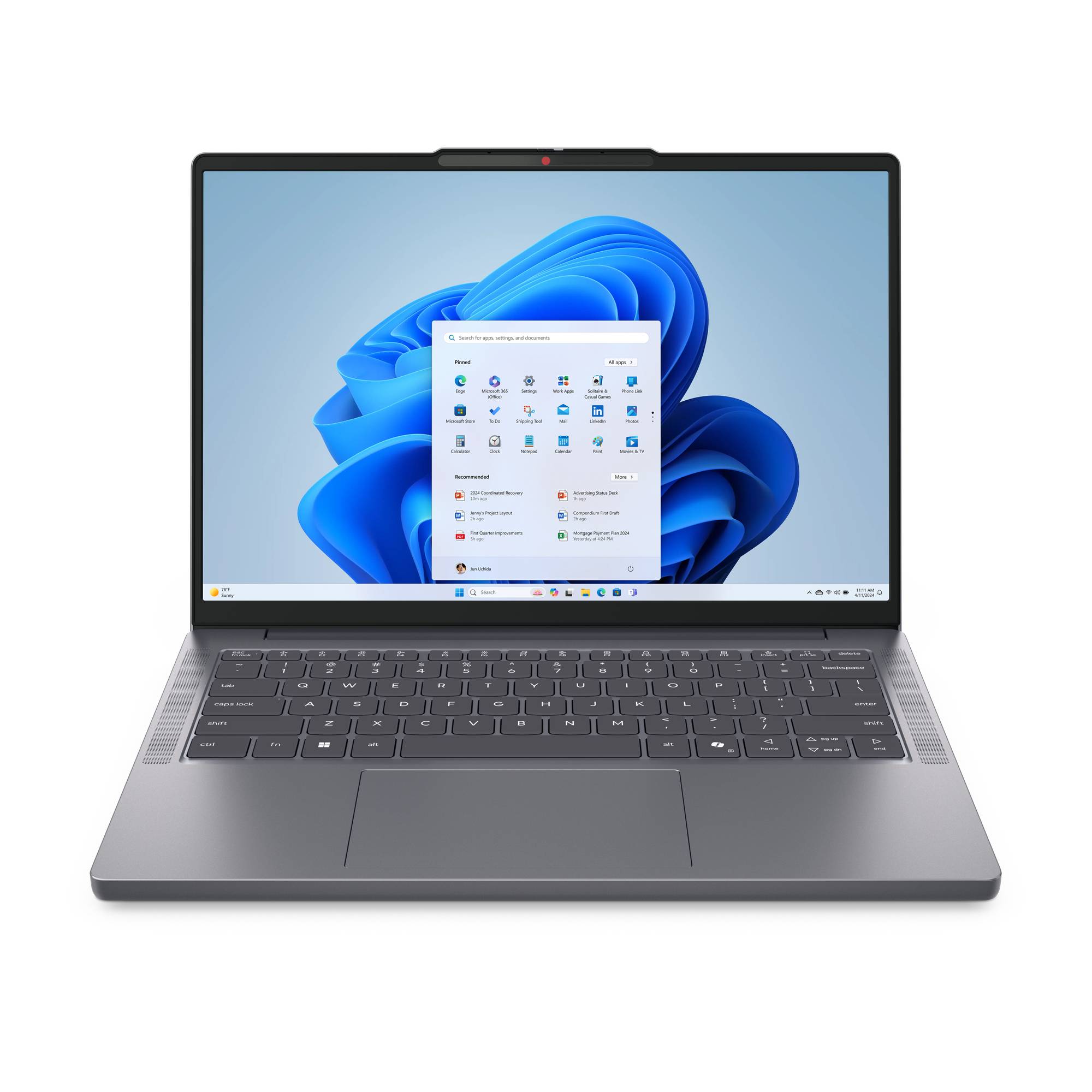 Lenovo IdeaPad Slim 3 14AHP10 AMD Ryzen™ 7 8840HS Laptop 35,6 cm (14") WUXGA 16 GB DDR5-SDRAM 1 TB SSD Wi-Fi 6 (802.11ax) Windows 11 Home Grijs Engels