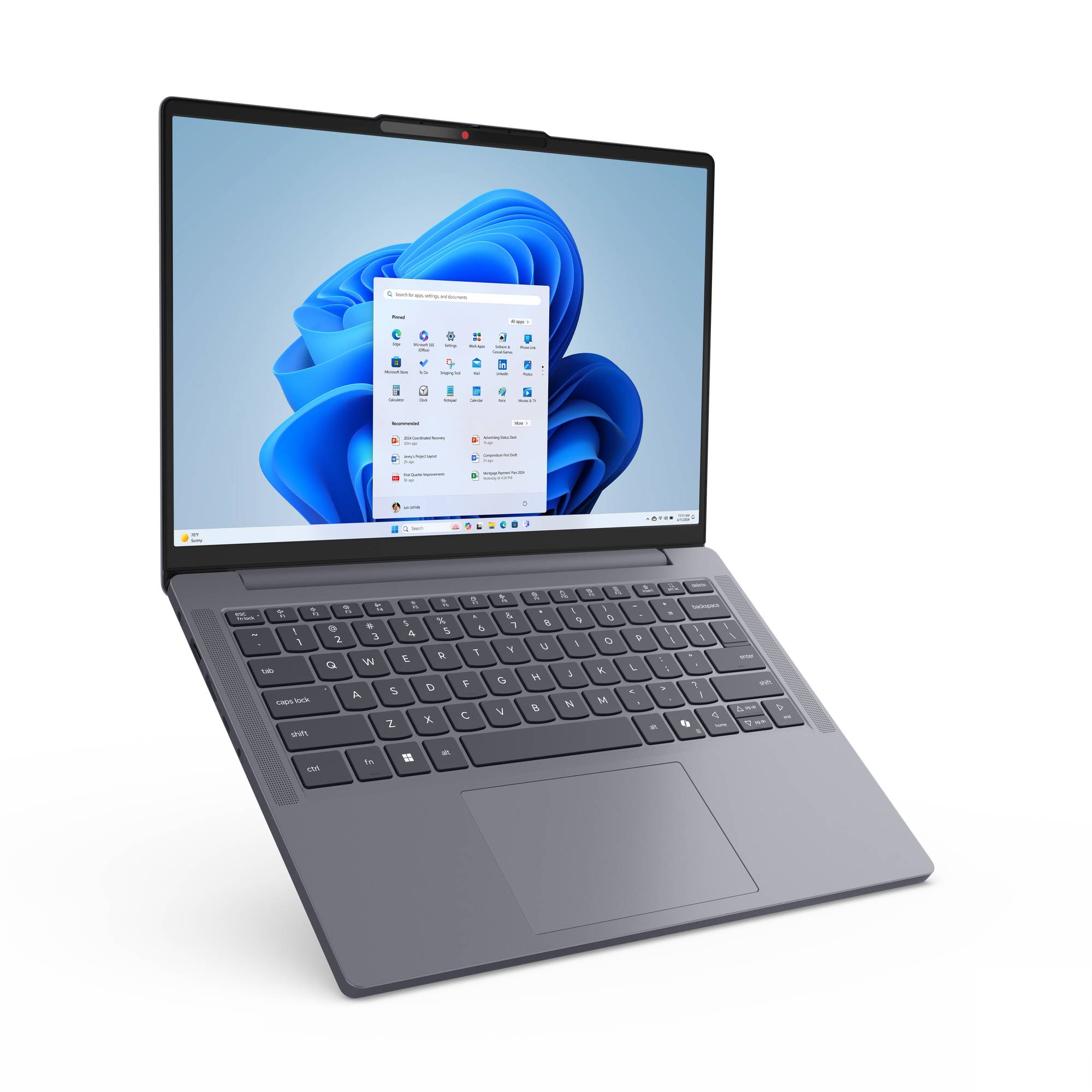 Lenovo IdeaPad Slim 3 14AHP10 AMD Ryzen™ 7 8840HS Laptop 35,6 cm (14") WUXGA 16 GB DDR5-SDRAM 1 TB SSD Wi-Fi 6 (802.11ax) Windows 11 Home Grijs Engels
