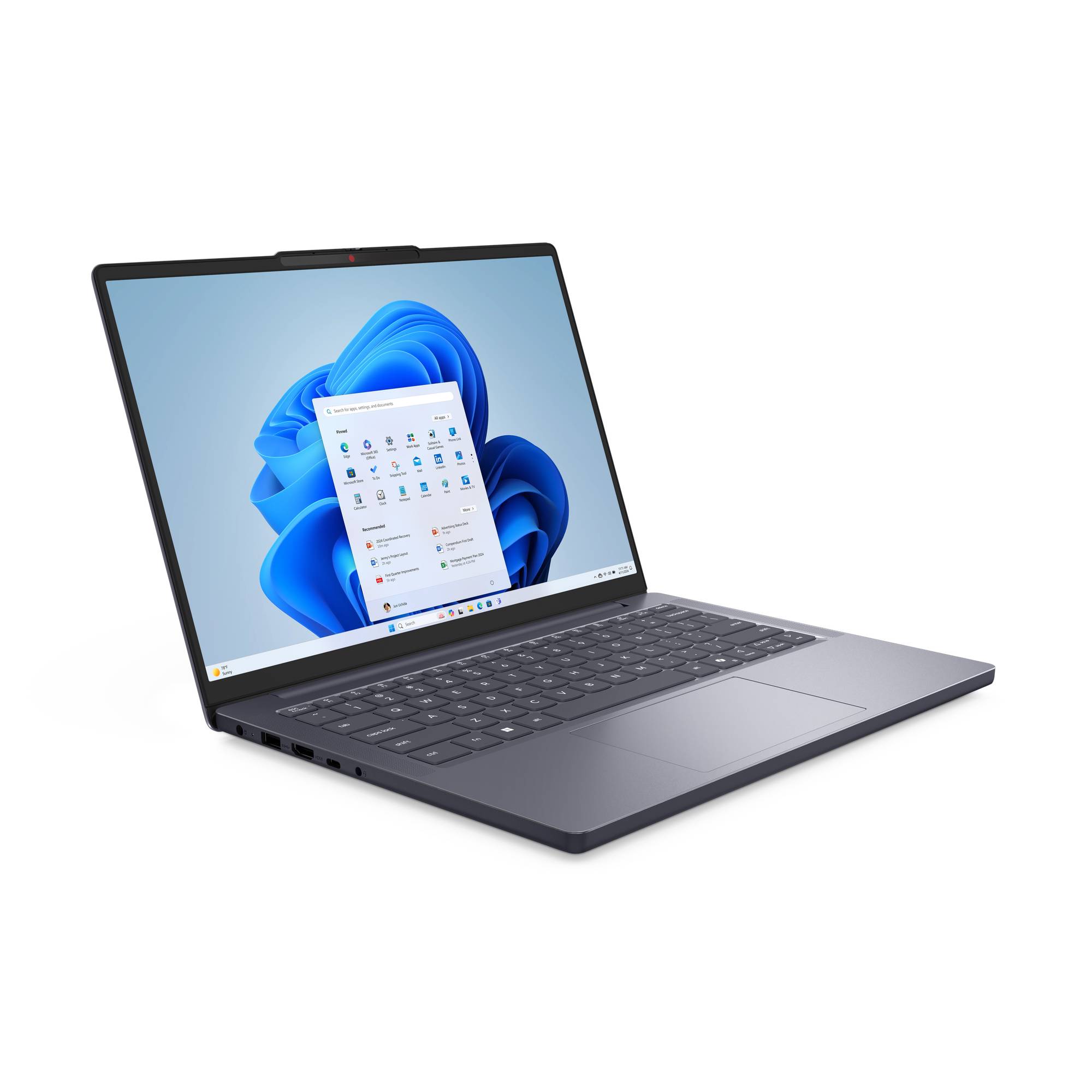 Lenovo IdeaPad Slim 3 14AHP10 AMD Ryzen™ 7 8840HS Laptop 35,6 cm (14") WUXGA 16 GB DDR5-SDRAM 1 TB SSD Wi-Fi 6 (802.11ax) Windows 11 Home Grijs Engels