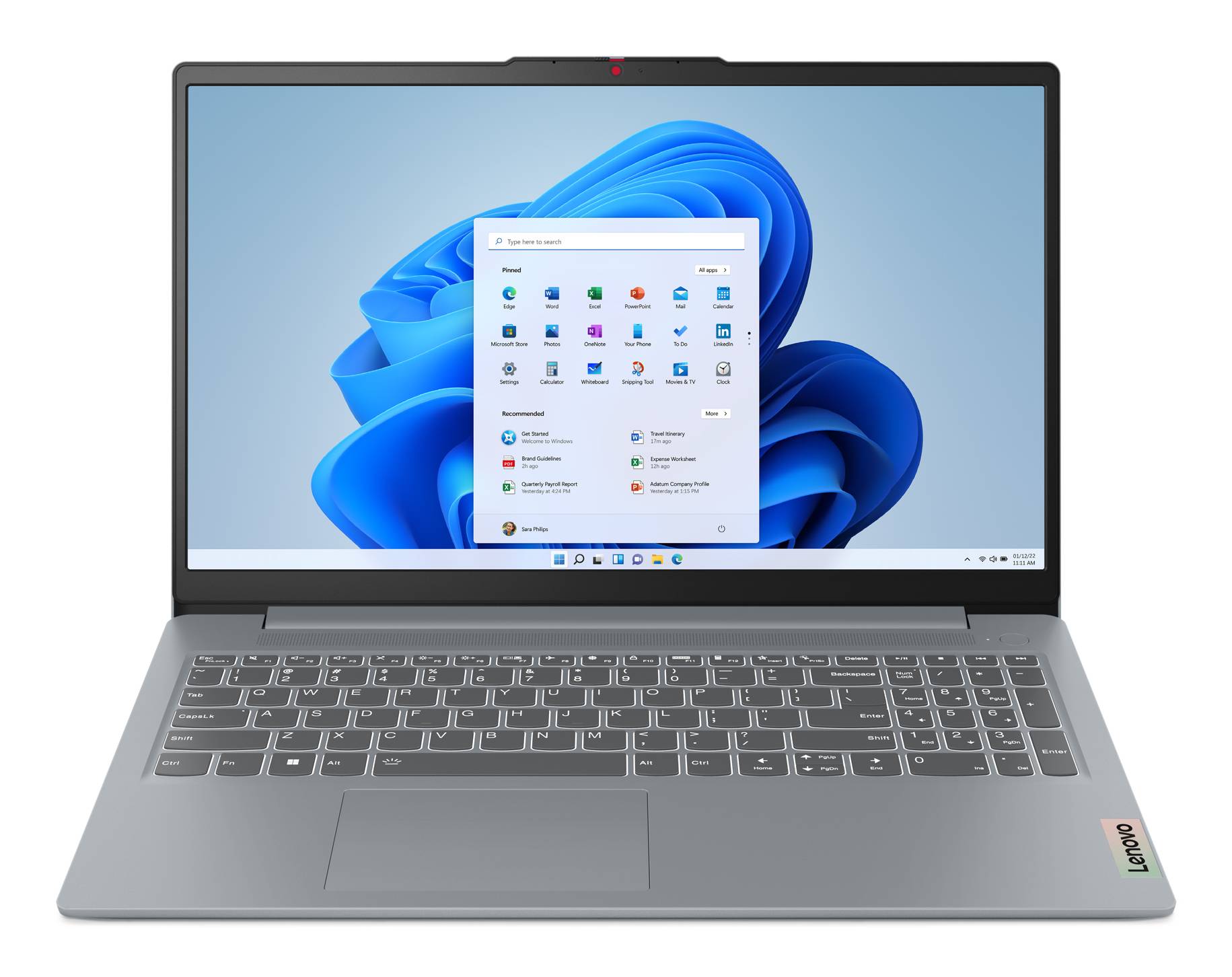 Lenovo IdeaPad Slim 3 AMD Ryzen™ 5 5625U Laptop 39,6 cm (15.6") Full HD 16 GB DDR4-SDRAM 512 GB SSD Wi-Fi 6 (802.11ax) Windows 11 Home Engels Grijs