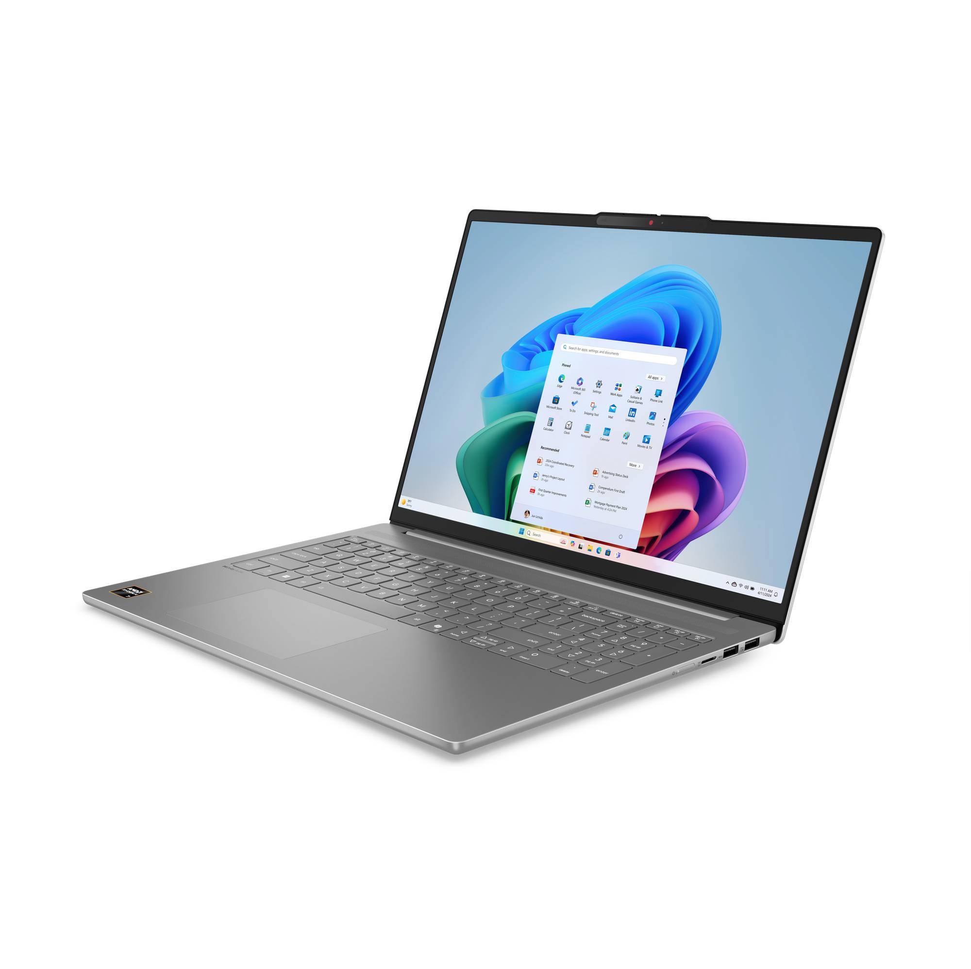 Lenovo IdeaPad Slim 5 AMD Ryzen™ 7 8845HS Laptop 40,6 cm (16") WUXGA 16 GB DDR5-SDRAM 512 GB SSD Wi-Fi 6 (802.11ax) Windows 11 Home Engels Grijs