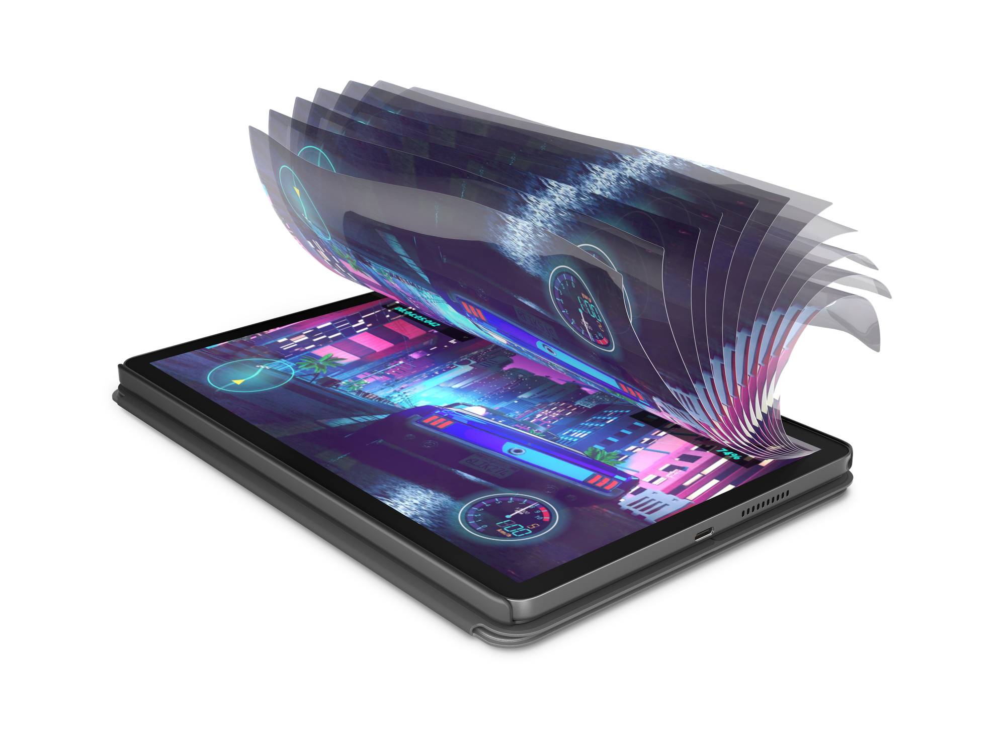 Lenovo Tab 64GB Wifi Grijs met Book Case