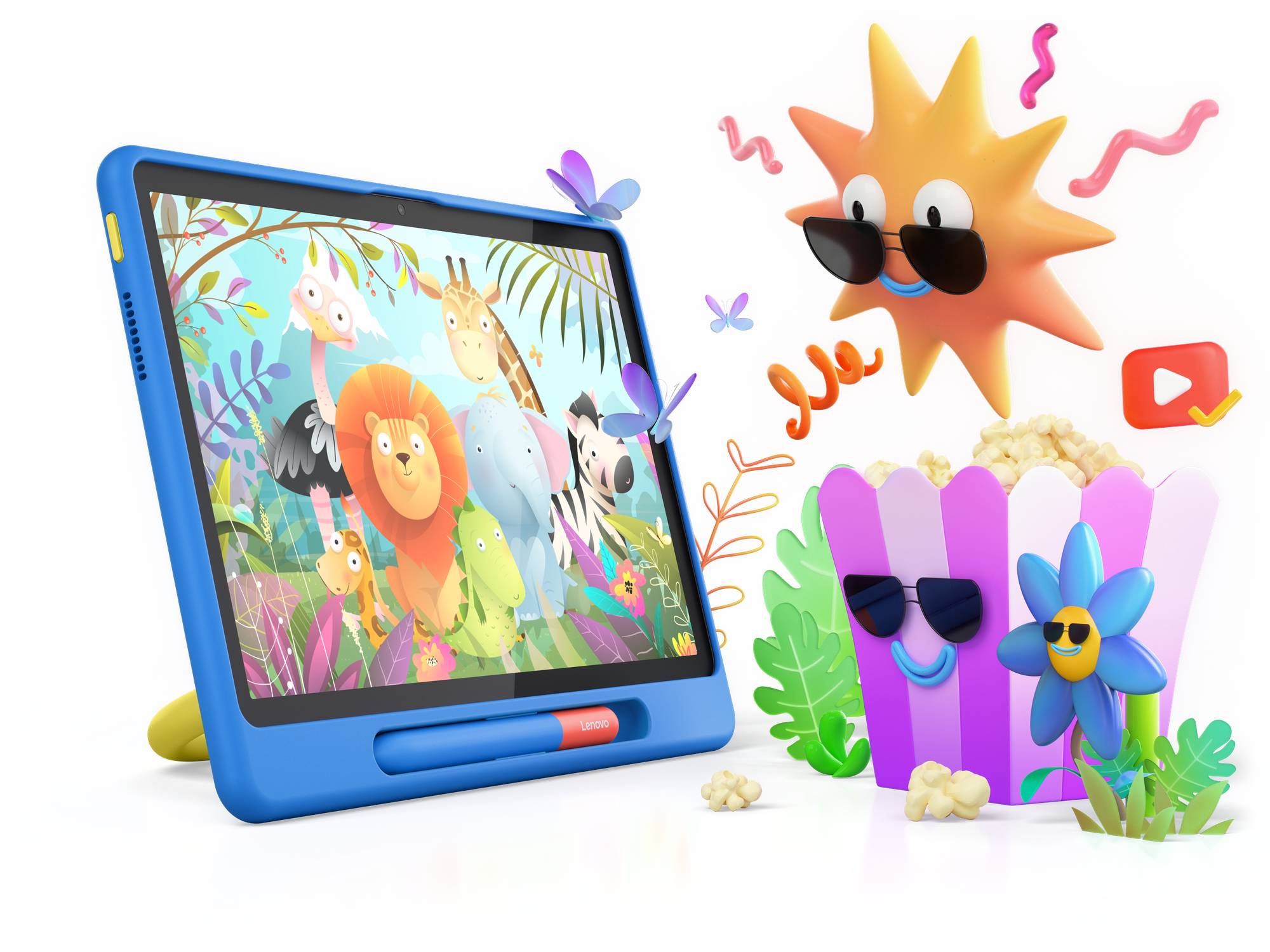 Lenovo Tab 64GB Wifi Grijs met Kids Cover en Stylus