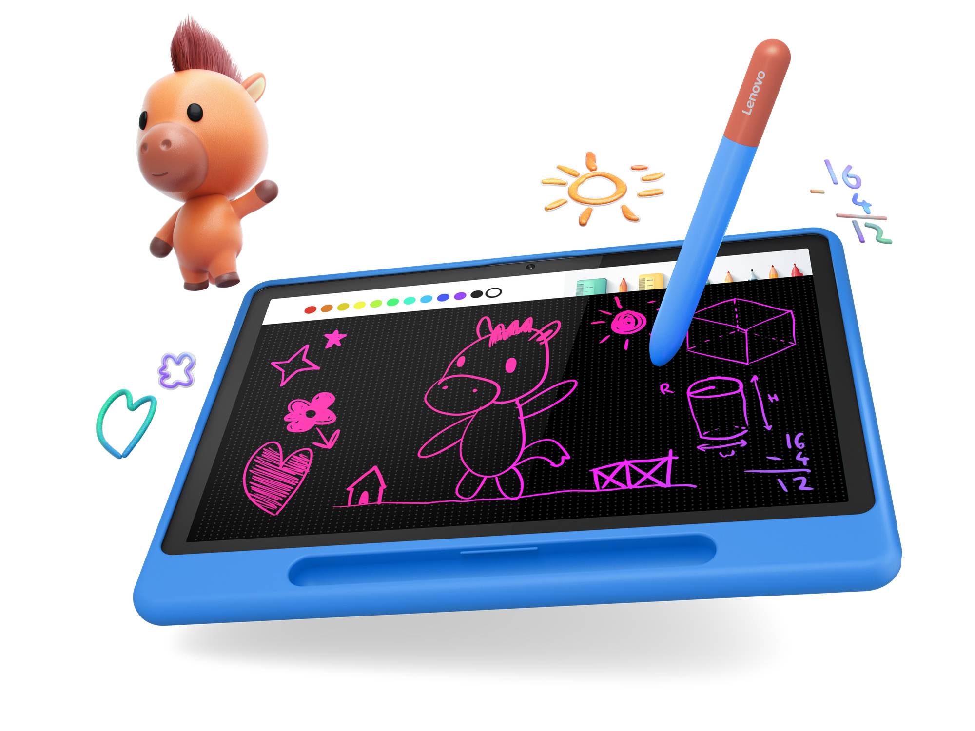 Lenovo Tab 64GB Wifi Grijs met Kids Cover en Stylus