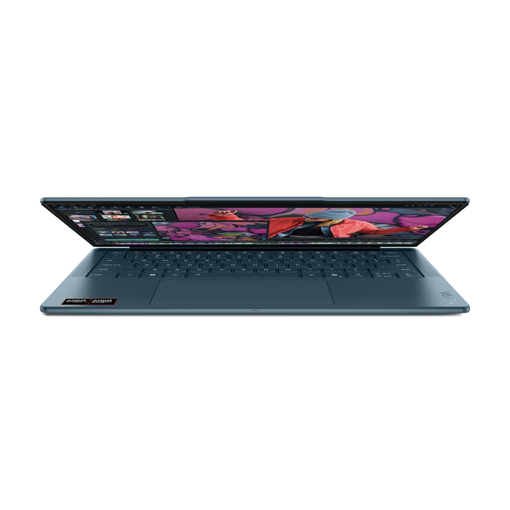Lenovo Yoga Slim 7 14AKP10 Copilot+ PC AMD Ryzen AI 5 330 Laptop 35,6 cm (14") WUXGA 16 GB LPDDR5x-SDRAM 512 GB SSD Wi-Fi 7 (802.11be) Windows 11 Home Blauwgroen Belgisch
