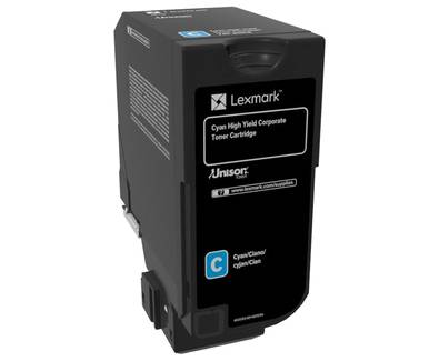 Lexmark 74C2HCE tonercartridge 1 stuk(s) Origineel Cyaan