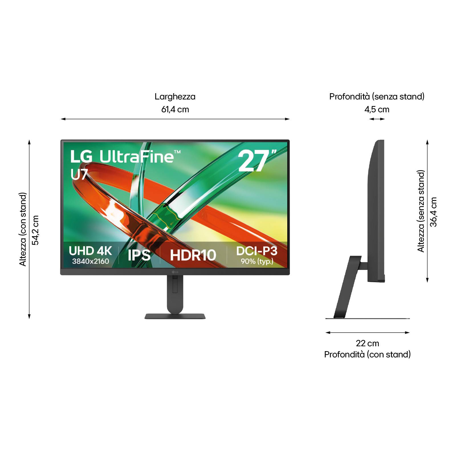 LG 27U711B-B computer monitor 68,6 cm (27") 3840 x 2160 Pixels 4K Ultra HD LCD Zwart