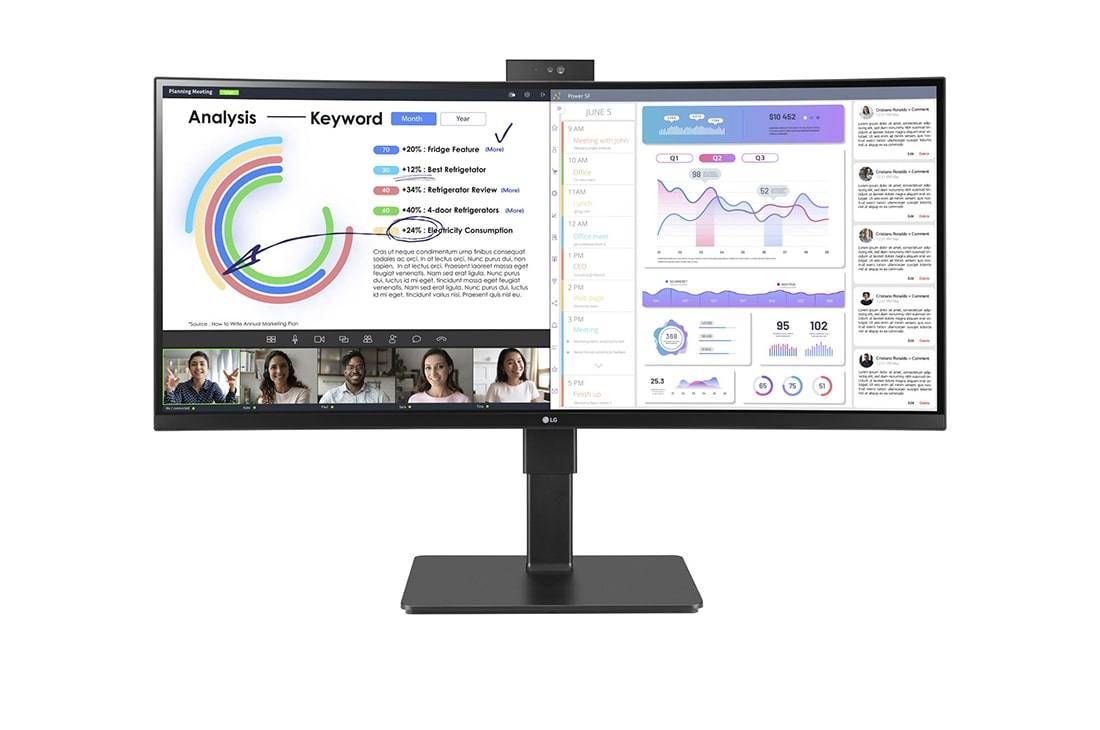 LG 34BQ77QC-B computer monitor 86,4 cm (34") 3440 x 1440 Pixels UltraWide Dual Quad HD LCD Zwart