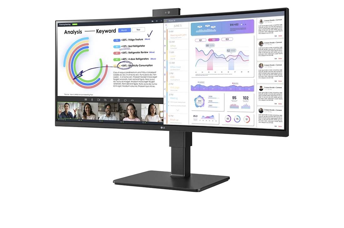 LG 34BQ77QC-B computer monitor 86,4 cm (34") 3440 x 1440 Pixels UltraWide Dual Quad HD LCD Zwart