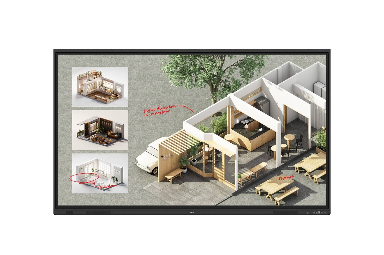 LG CreateBoard Standard interactief whiteboard 2,18 m (86") 3840 x 2160 Pixels Touchscreen Zwart