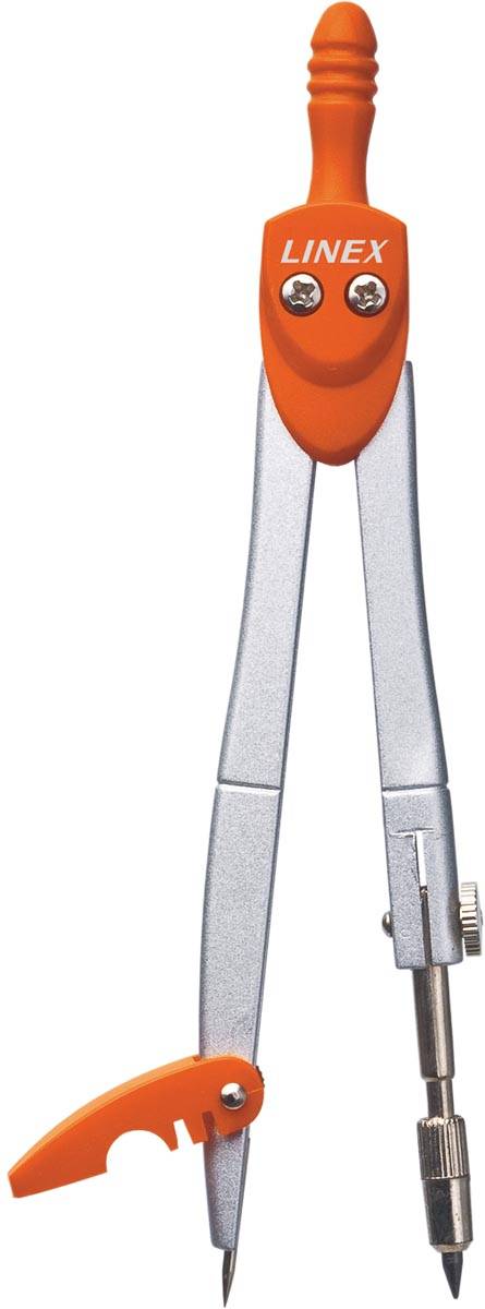 Linex schoolpasser 950, 3 -delig, in een ophangdoosje, in geassorteerde kleuren