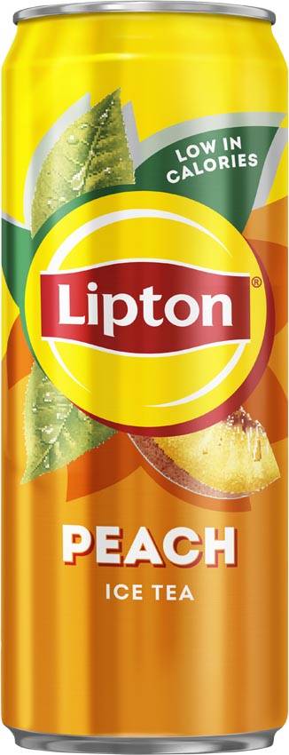 Lipton Ice Tea Peach frisdrank, niet bruisend, sleek blik van 33 cl, pak van 24 stuks