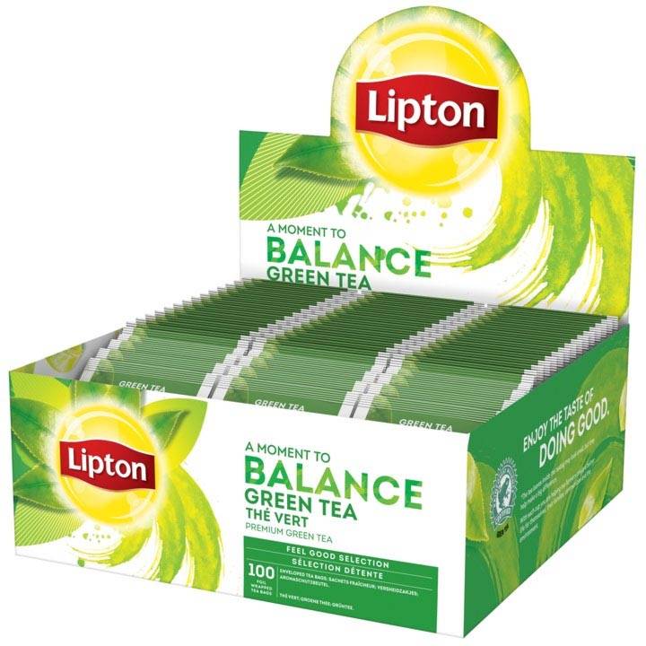 Lipton thee Feel Good Selection, Groene thee, doos van 100 zakjes