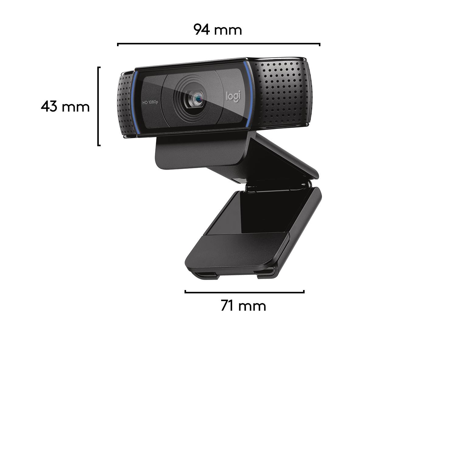 Logitech 960-001055 webcam 3 MP 1920 x 1080 Pixels USB Zwart