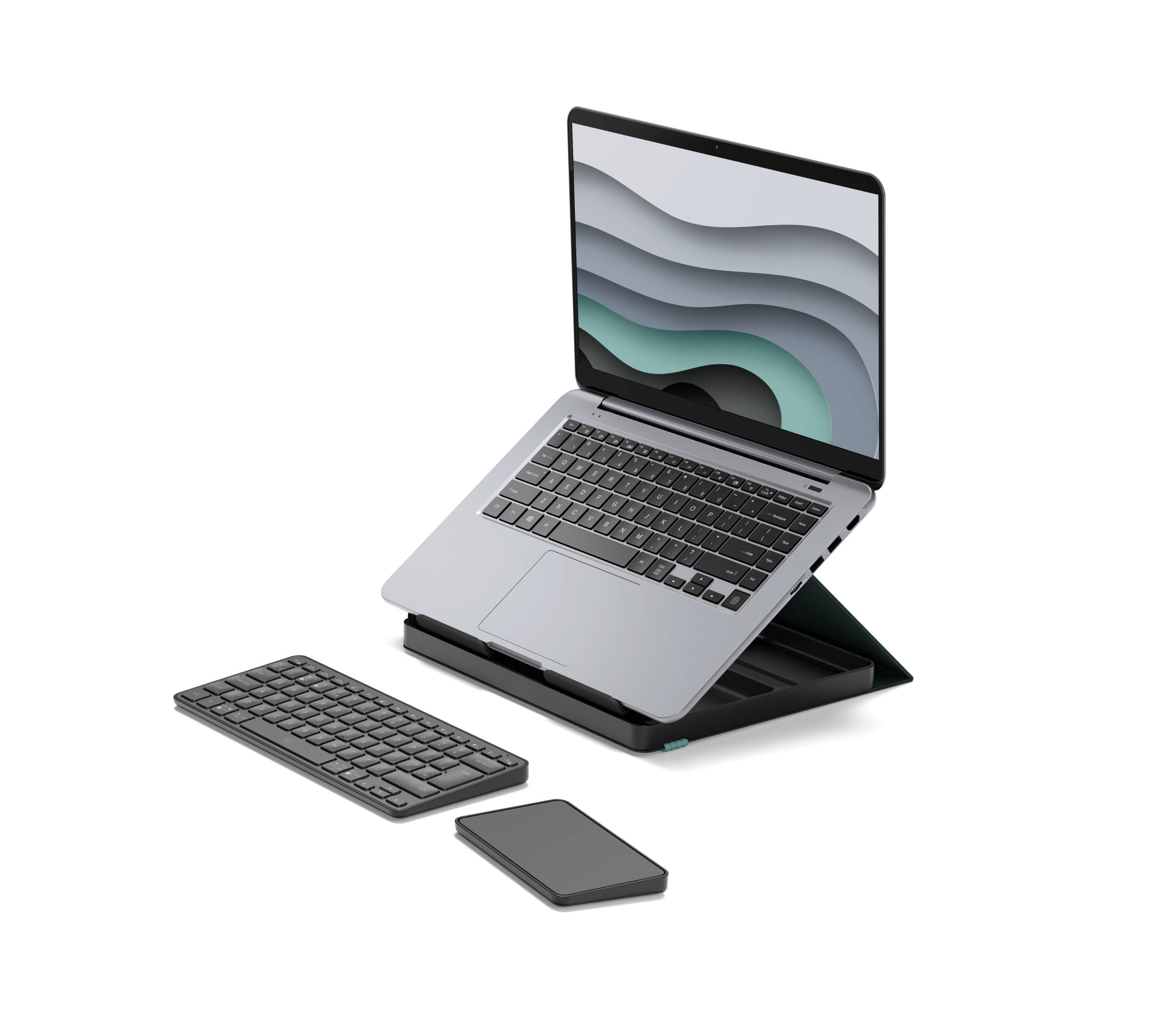 Logitech Casa QWERTY Brits Engels Bluetooth Grijs