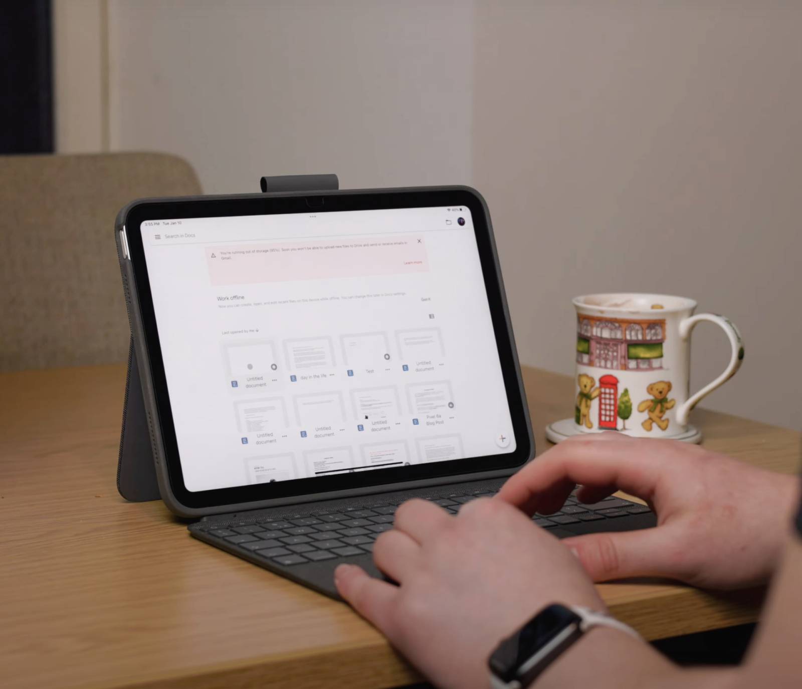 Logitech 920-011441 toetsenbord voor mobiel apparaat QWERTY Brits Engels Smart Connector Grijs