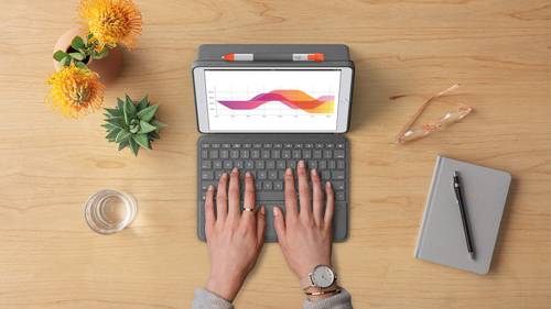 Logitech 920-009609 toetsenbord voor mobiel apparaat QWERTZ Zwitsers Smart Connector Grafiet