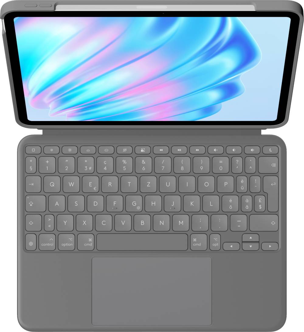 Logitech Combo Touch QWERTZ Zwitsers Smart Connector Grijs
