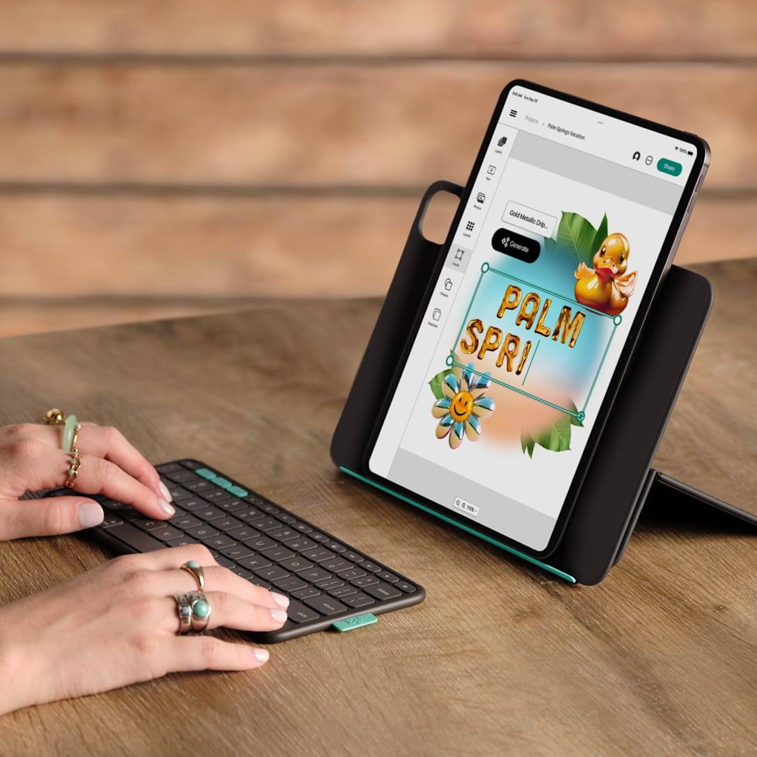 Logitech Flip Folio QWERTY Scandinavisch Bluetooth Grafiet