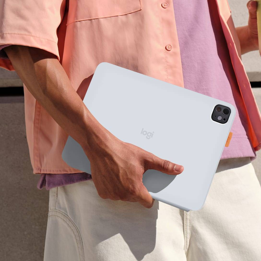 Logitech Flip Folio QWERTZ Zwitsers Bluetooth Licht Grijs