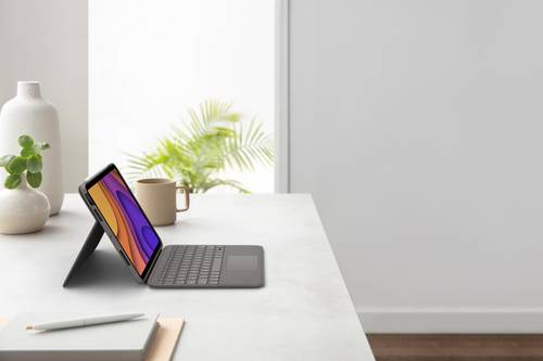 Logitech Folio Touch QWERTZ Duits Smart Connector Grijs