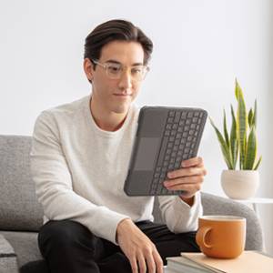 Logitech Folio Touch QWERTZ Duits Smart Connector Grijs