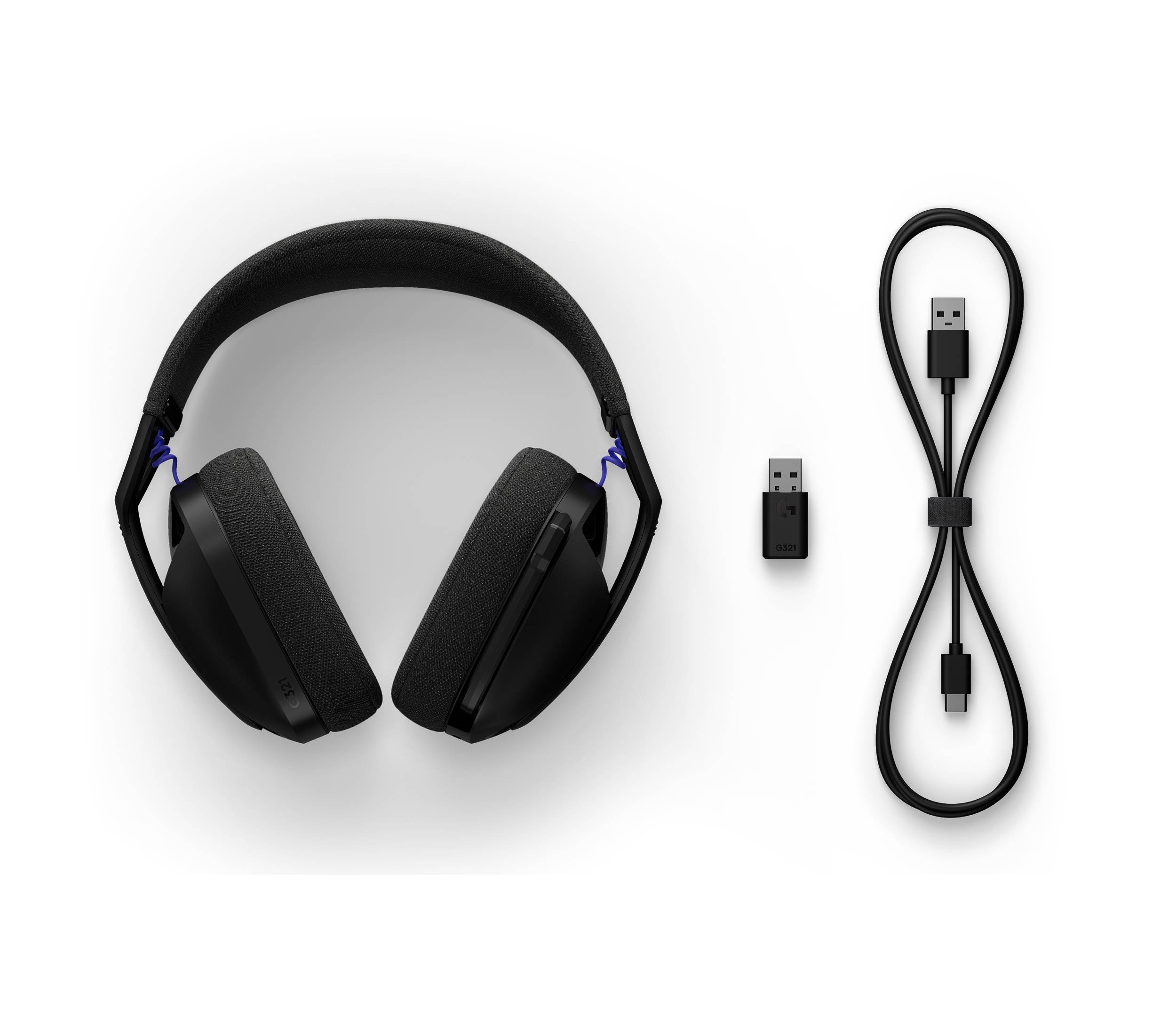 Logitech G G321 LIGHTSPEED Headset Draadloos Hoofdband Gamen USB Type-C Bluetooth Zwart