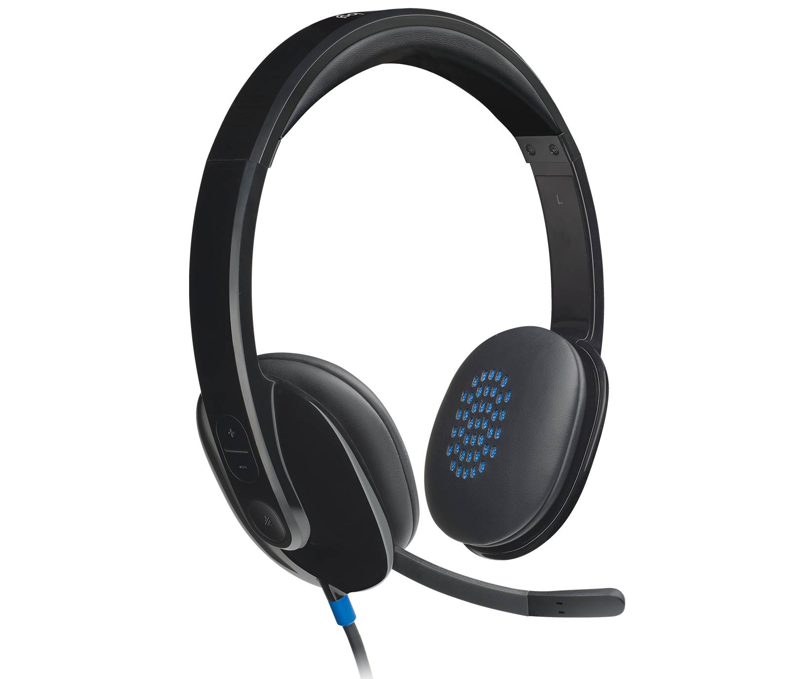 Logitech H540 USB Computer Headset Met high-definition geluid en knoppen op het oorstuk
