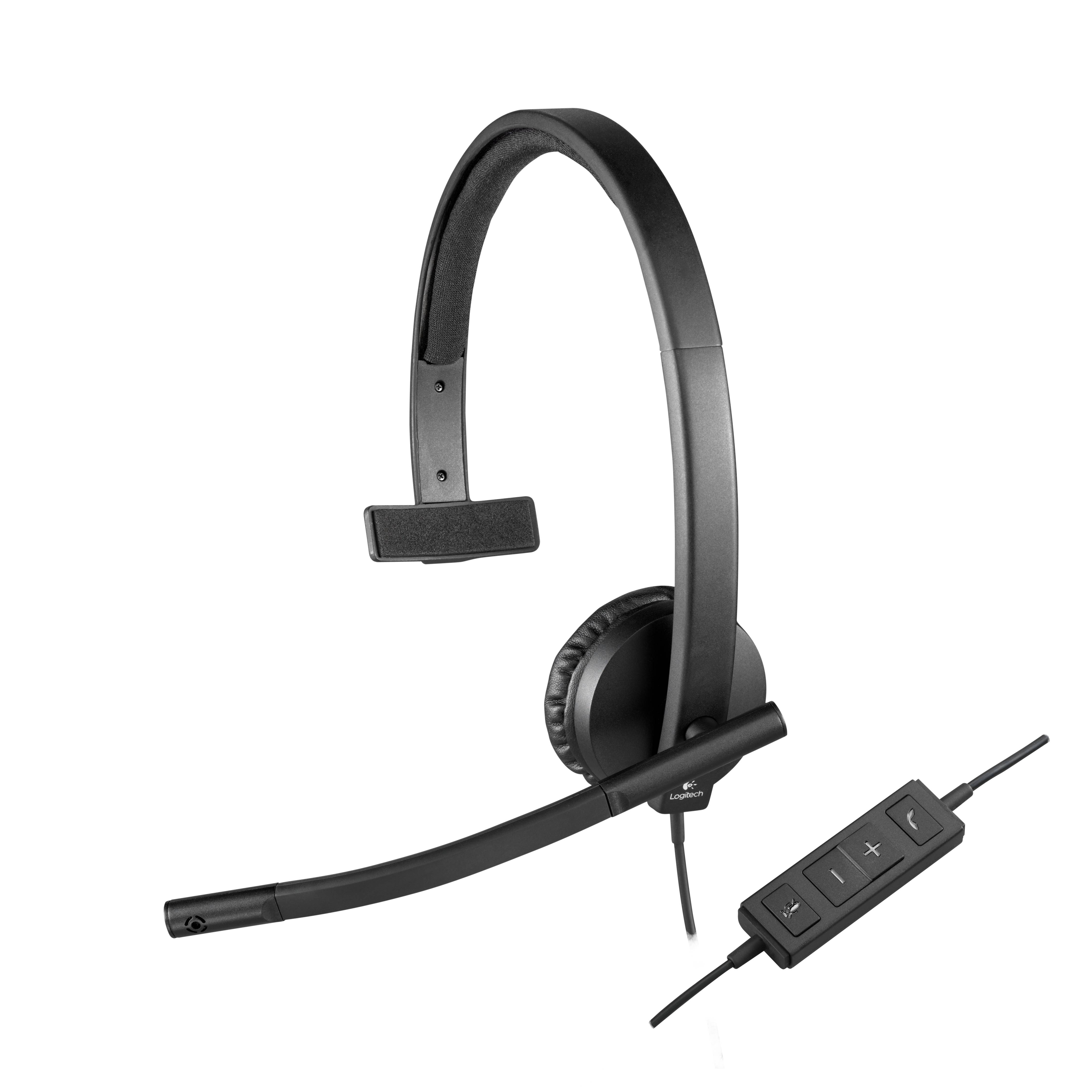 Logitech 981-000571 hoofdtelefoon/headset Bedraad Hoofdband Kantoor/callcenter USB Type-A Zwart