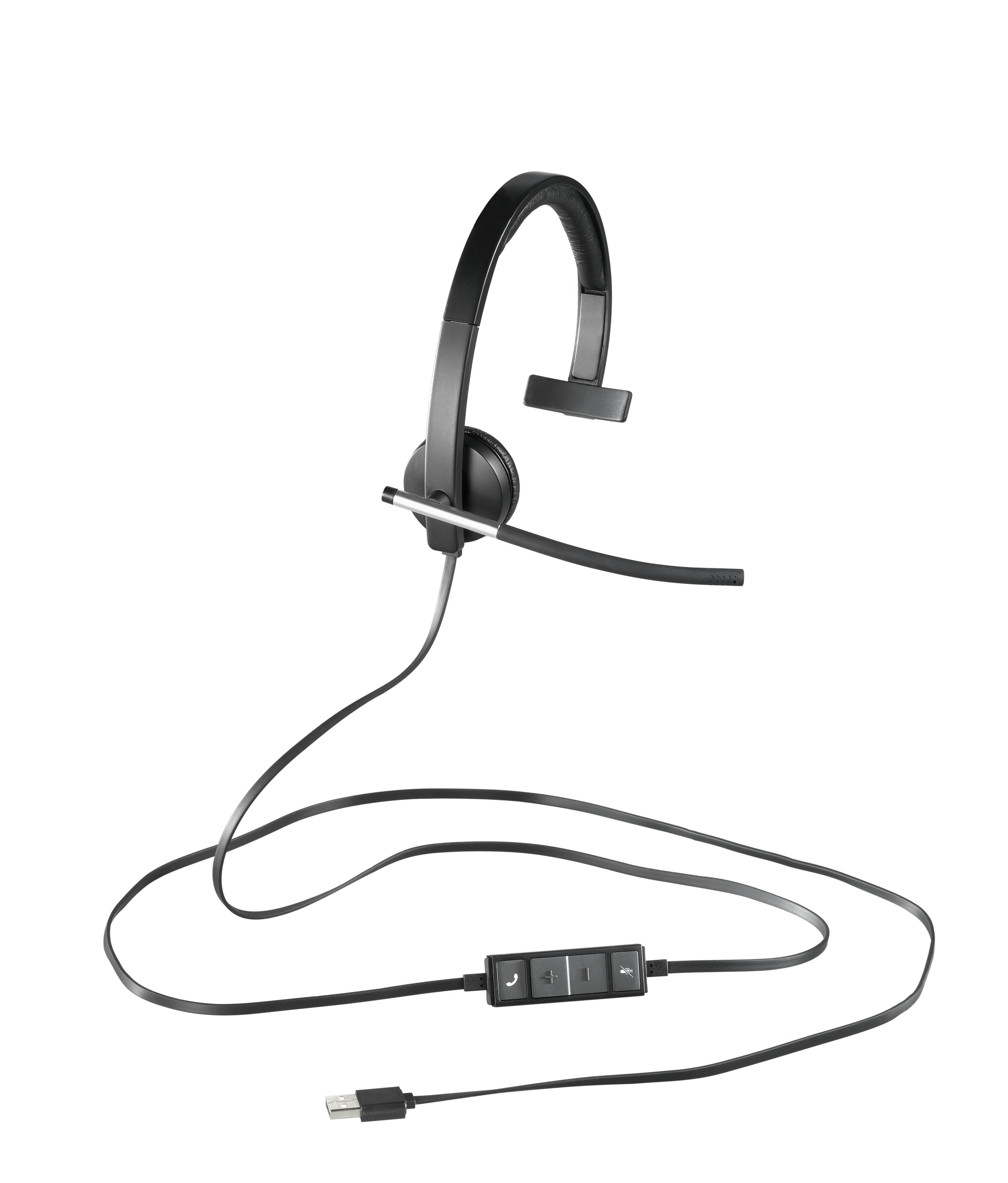 Logitech 981-000514 hoofdtelefoon/headset Bedraad Hoofdband Kantoor/callcenter USB Type-A Zwart, Zilver