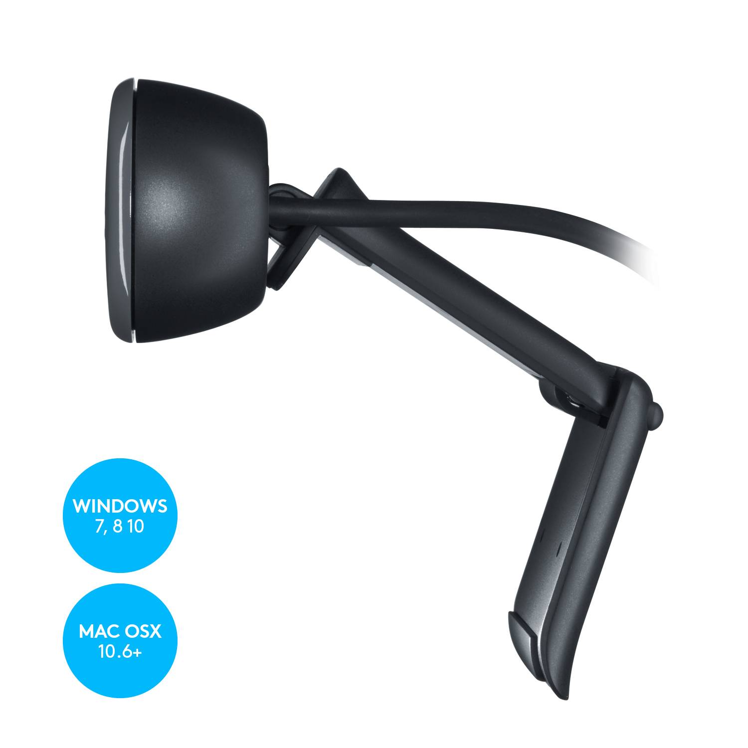 Logitech 960-001063 webcam 3 MP 1280 x 720 Pixels USB Grijs, Donkergrijs