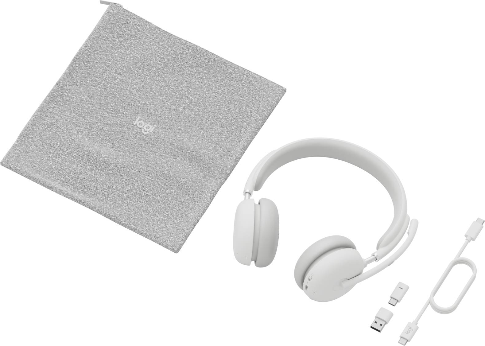 Logitech Zone Wireless 2 Headset Bedraad en draadloos Hoofdband Kantoor/callcenter USB Type-C Bluetooth Wit