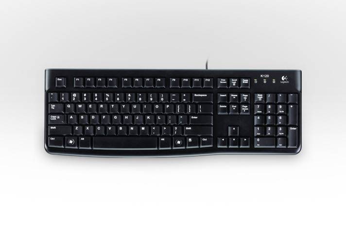 Logitech Keyboard K120 for Business toetsenbord Kantoor USB QWERTY Russisch Zwart