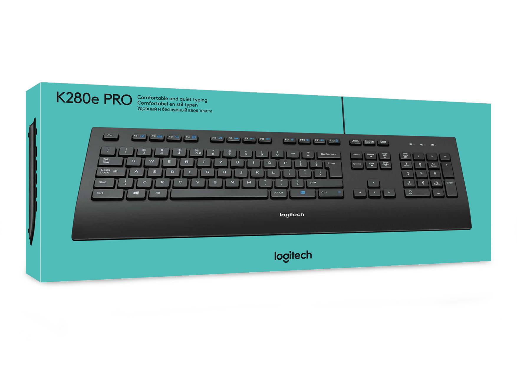 Logitech K280E Pro f/ Business toetsenbord Kantoor USB QWERTY US International Zwart