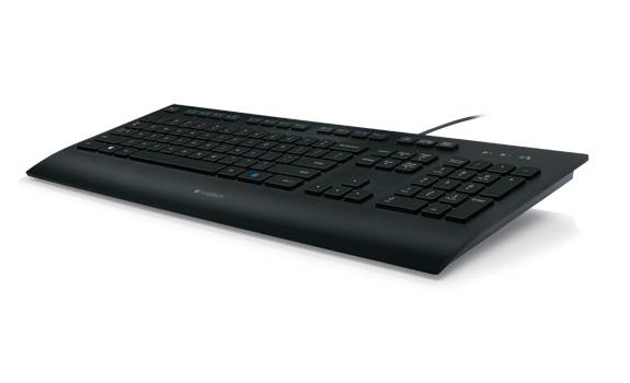 Logitech K280E Pro f/ Business toetsenbord Kantoor USB QWERTY Scandinavisch Zwart