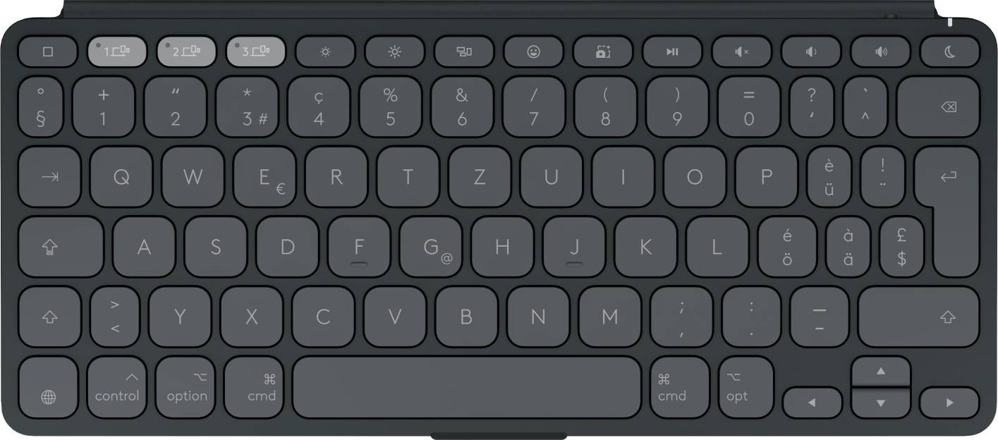 Logitech 920-013008 toetsenbord voor mobiel apparaat QWERTZ Zwitsers Bluetooth Grafiet