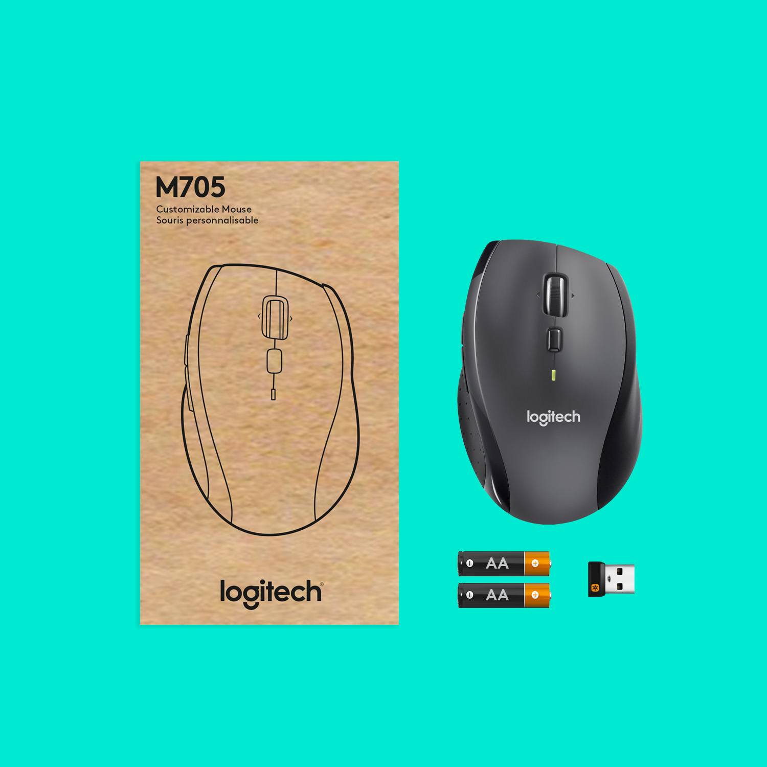 Logitech Customizable Mouse M705 muis Kantoor Rechtshandig RF Draadloos Optisch 1000 DPI