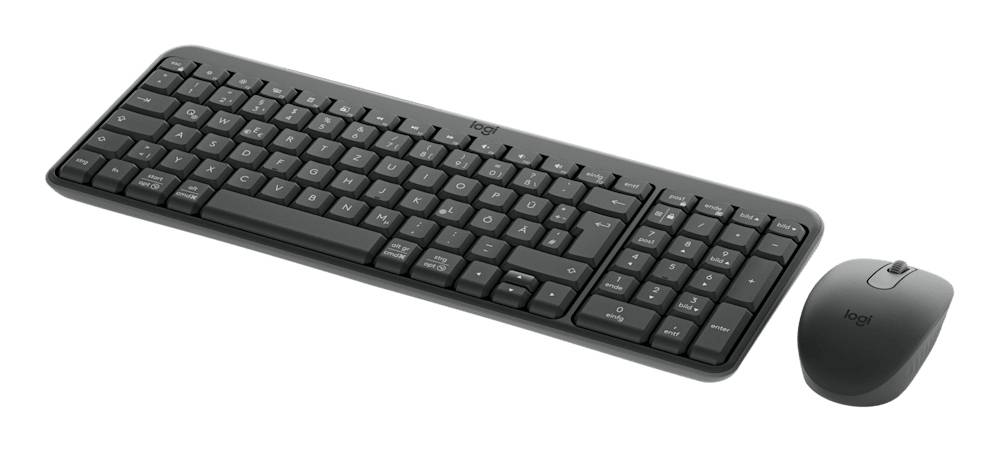 Logitech MK250 Compact Bluetooth Wireless Combo toetsenbord Inclusief muis Universeel RF-draadloos + Bluetooth QWERTZ Duits Grafiet