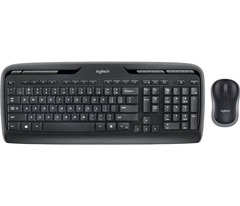 Logitech Wireless Combo MK330 toetsenbord Inclusief muis Thuis USB QWERTY Brits Engels Zwart