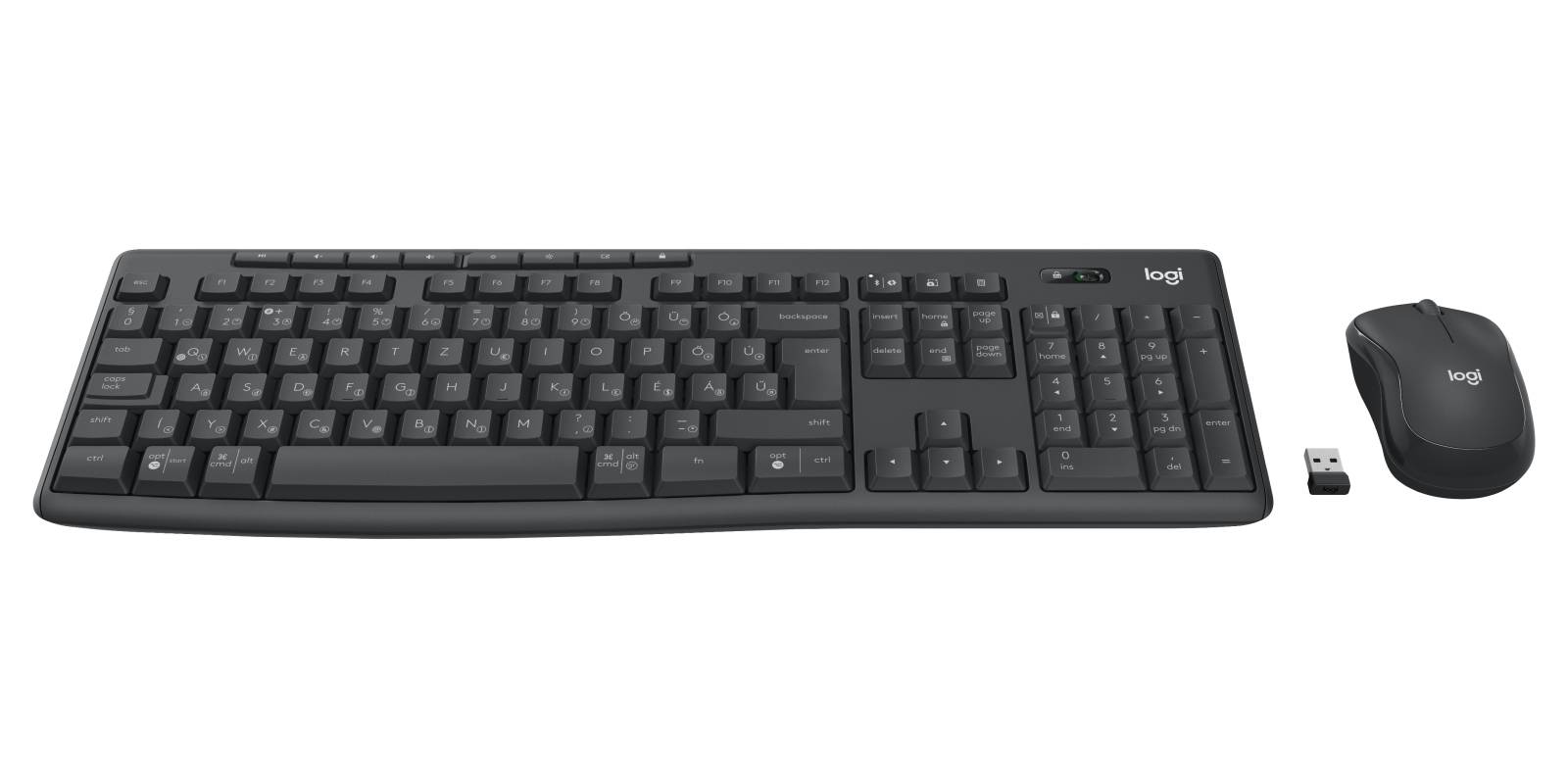Logitech 920-012079 toetsenbord Inclusief muis Kantoor Bluetooth QWERTZ Hongaars Grafiet