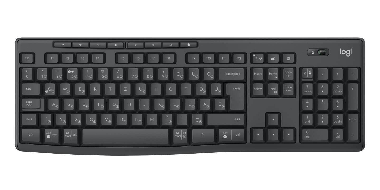 Logitech 920-012079 toetsenbord Inclusief muis Kantoor Bluetooth QWERTZ Hongaars Grafiet