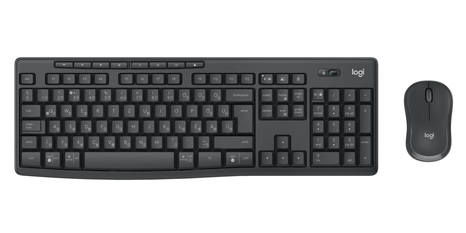 Logitech 920-012079 toetsenbord Inclusief muis Kantoor Bluetooth QWERTZ Hongaars Grafiet