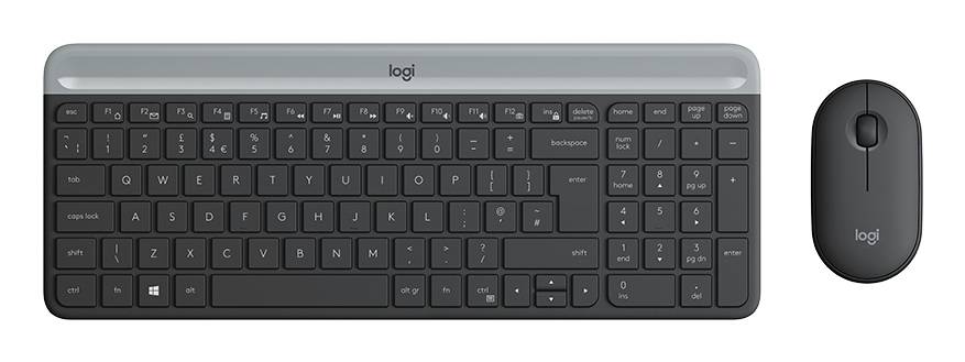 Logitech 920-009190 toetsenbord Inclusief muis Universeel RF Draadloos AZERTY Frans Grafiet