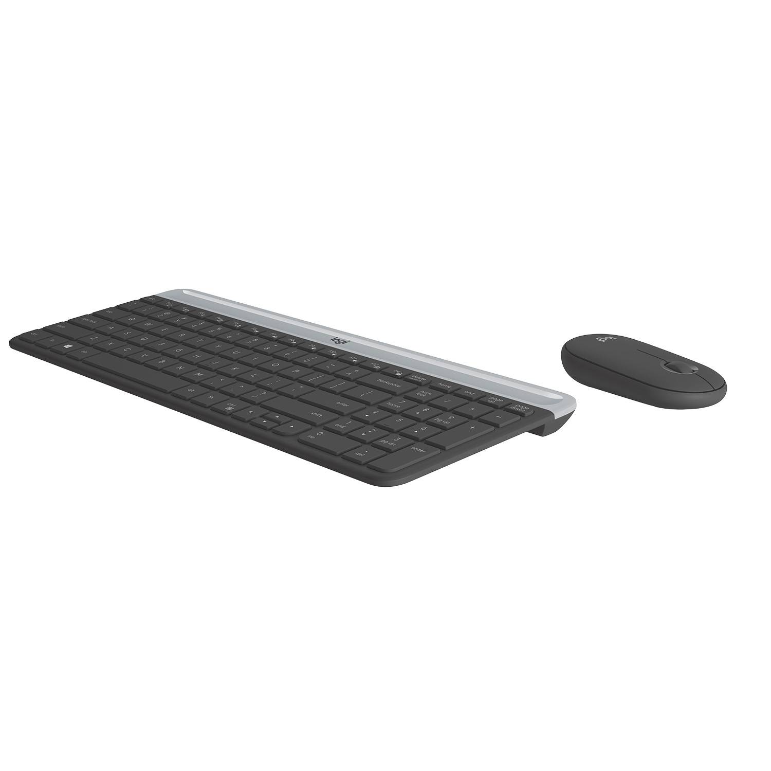 Logitech 920-009194 toetsenbord Inclusief muis Universeel RF Draadloos AZERTY Belgisch Grafiet