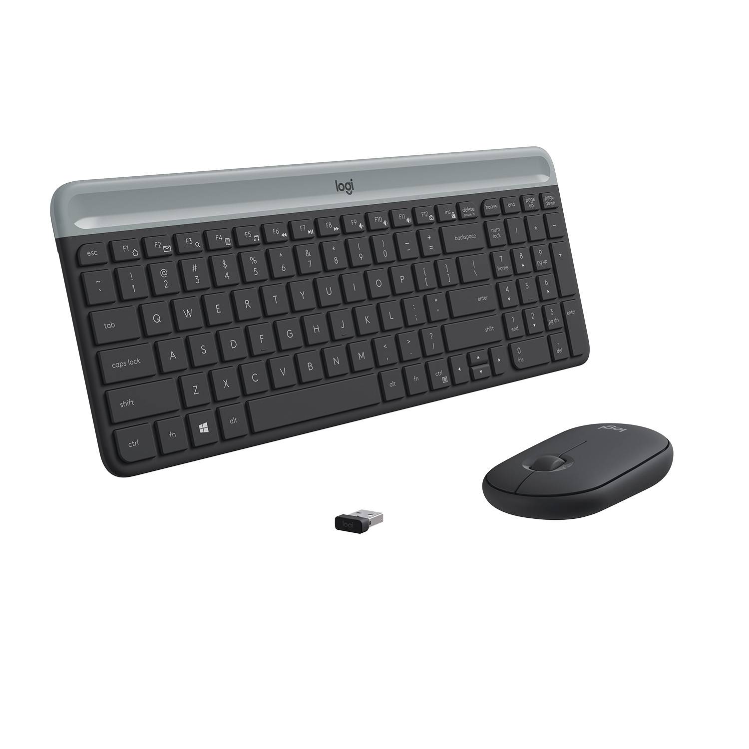 Logitech 920-009194 toetsenbord Inclusief muis Universeel RF Draadloos AZERTY Belgisch Grafiet
