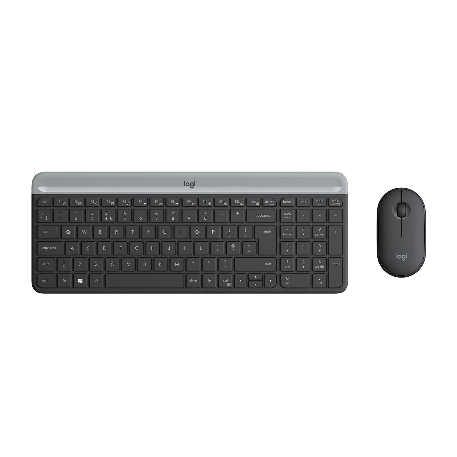Logitech 920-009194 toetsenbord Inclusief muis Universeel RF Draadloos AZERTY Belgisch Grafiet